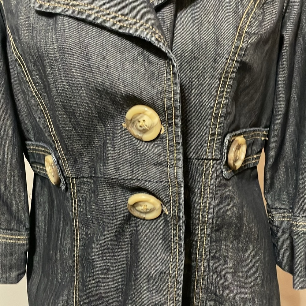 Baccini Women's Dark Blue Denim Jacket - Picture 2 of 8